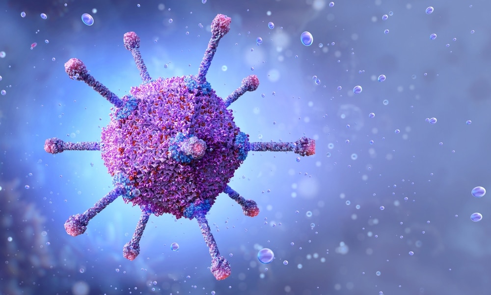 3d rendering of an adeno associated virus